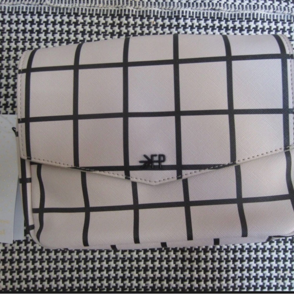 ISO Cream and Black Checkered Women's Bag by freshly picked